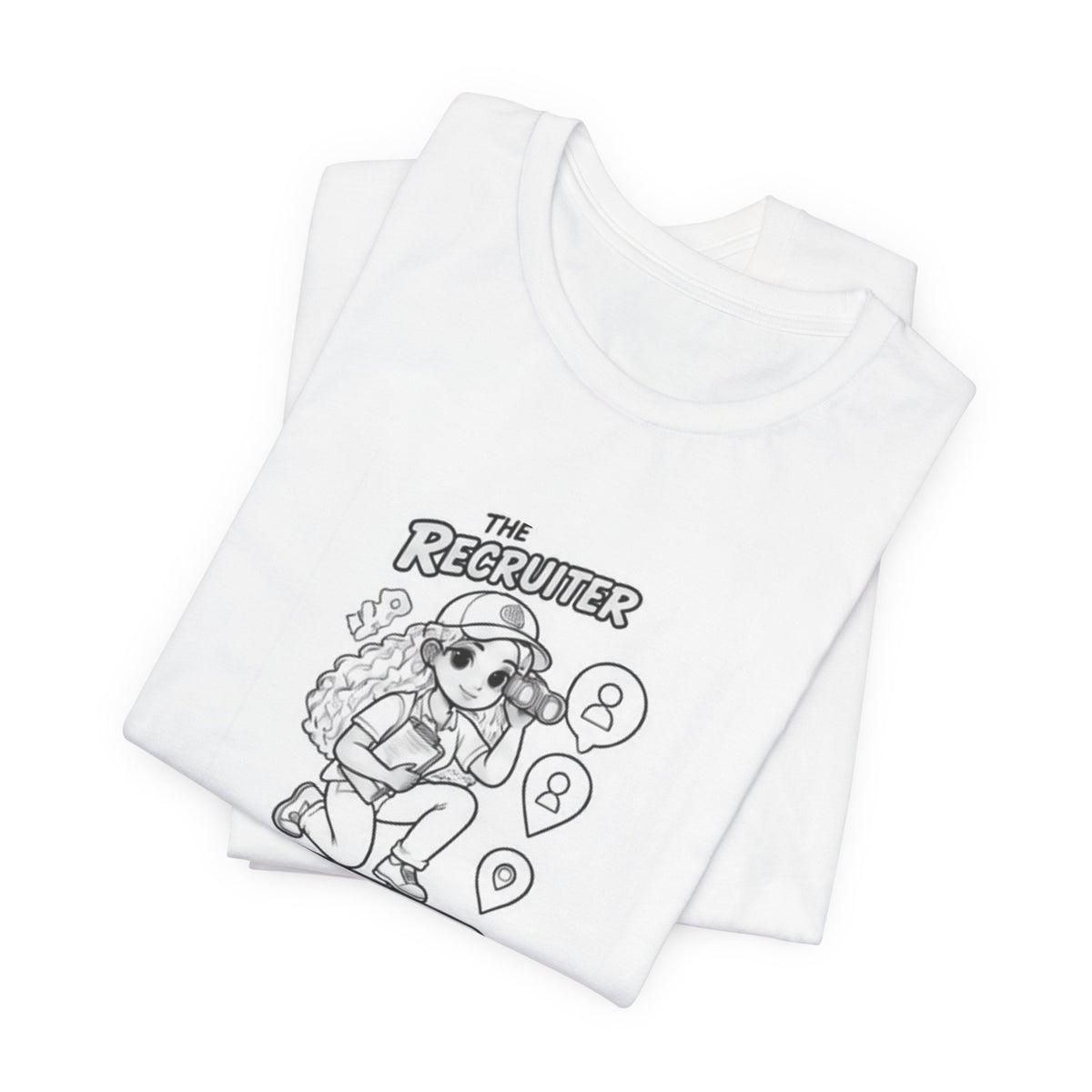 Recruiter Mascot T-Shirt — "The Recruiter" Graphic Tee for HR & Talent Scouts