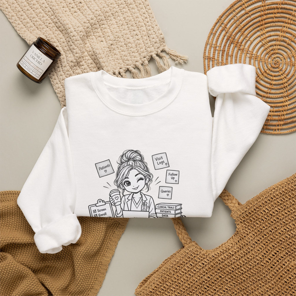 Coordinator Crewneck Sweatshirt — "The Coordinator" Cute Office Planner Graphic
