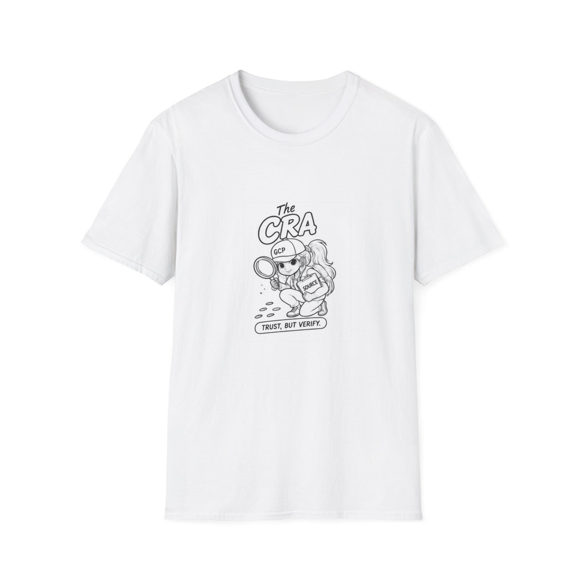 Detective Crew T‑Shirt – “The CRA” Vintage Cartoon Magnifying Glass Design