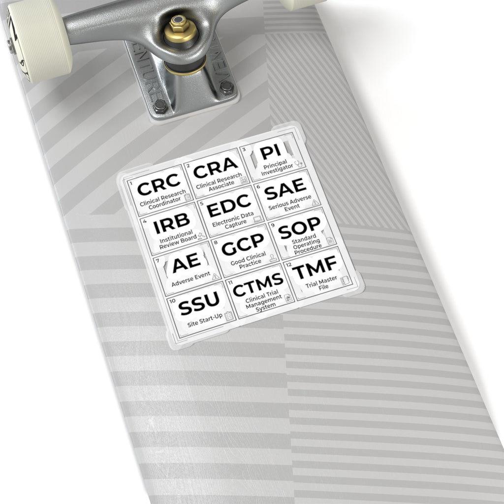 Clinical Research Acronym Stickers — Kiss-Cut Sticker Sheet