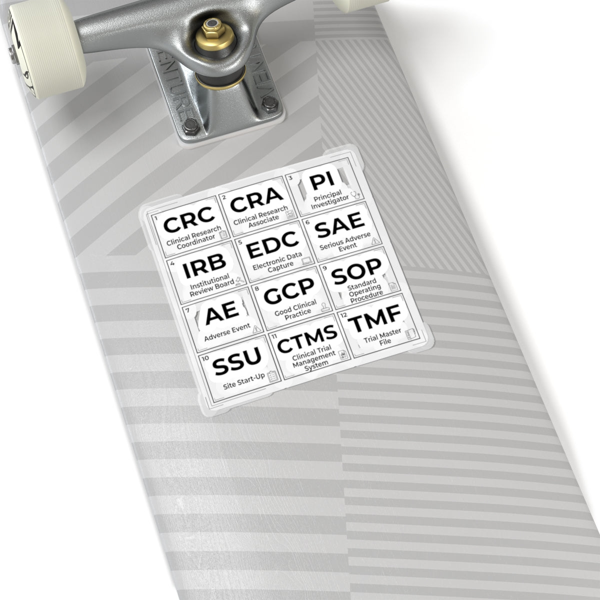 Clinical Research Acronym Stickers — Kiss-Cut Sticker Sheet