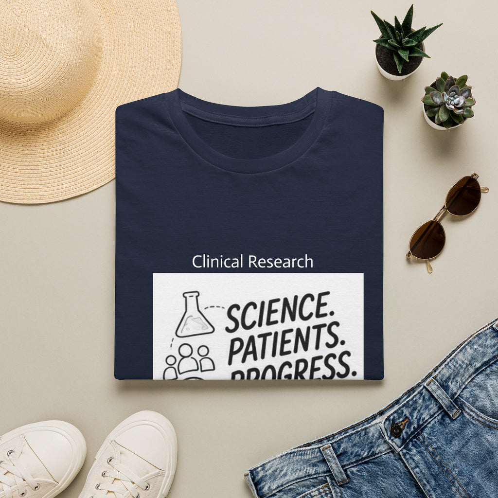 Clinical Research T-Shirt — "Science. Patients. Progress." Tee for Researchers & Healthcare Advocates