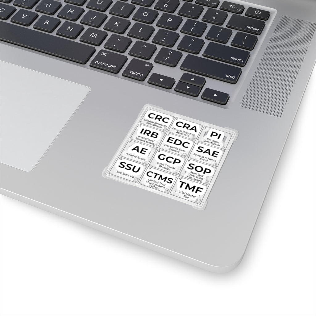 Clinical Research Acronym Stickers — Kiss-Cut Sticker Sheet