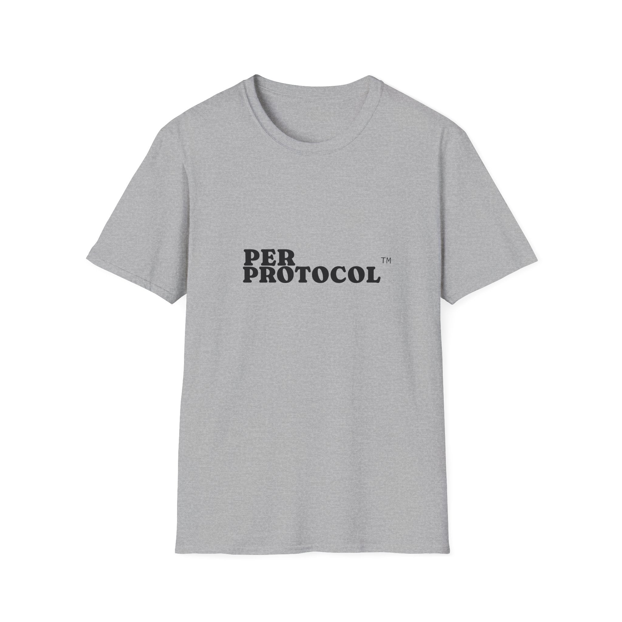 Per Protocol T-Shirt — Minimalist Text Graphic Tee