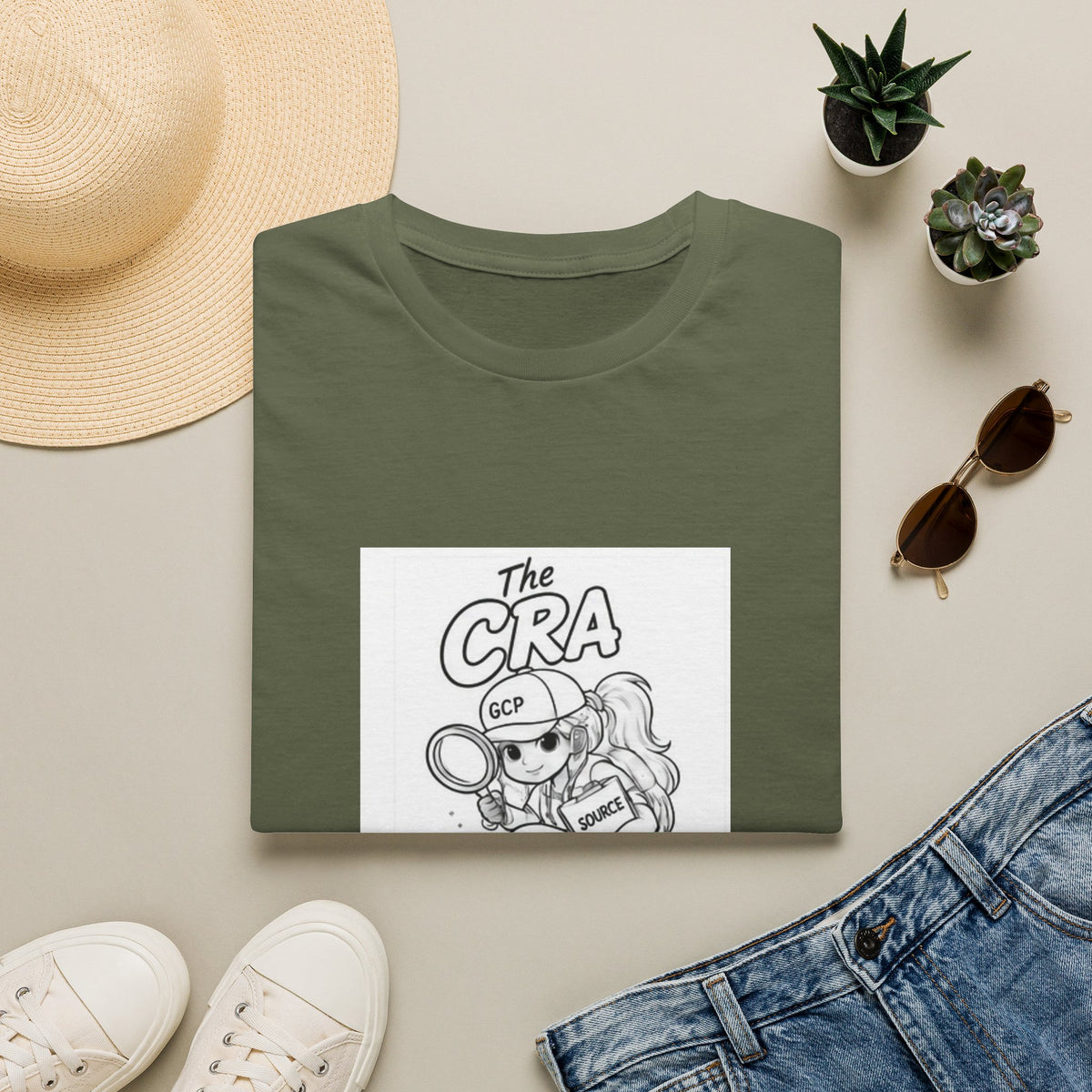 Detective Crew T‑Shirt – “The CRA” Vintage Cartoon Magnifying Glass Design