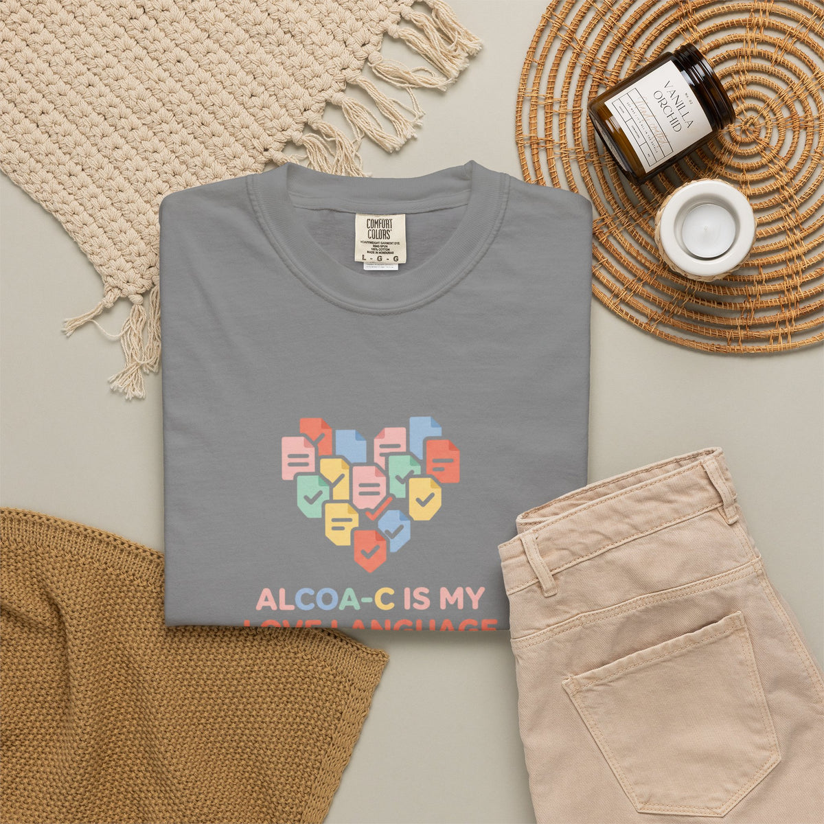 T-Shirt — "Alcoa-c Is My Love Language" Heart Design