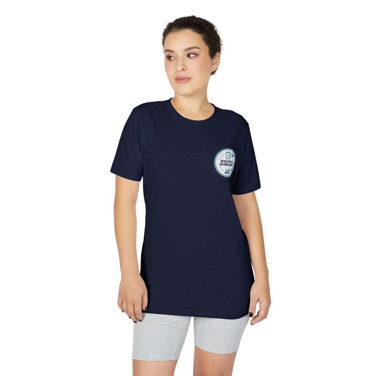 Nautical Compass Performance T‑Shirt — Explore Beyond Pocket Logo