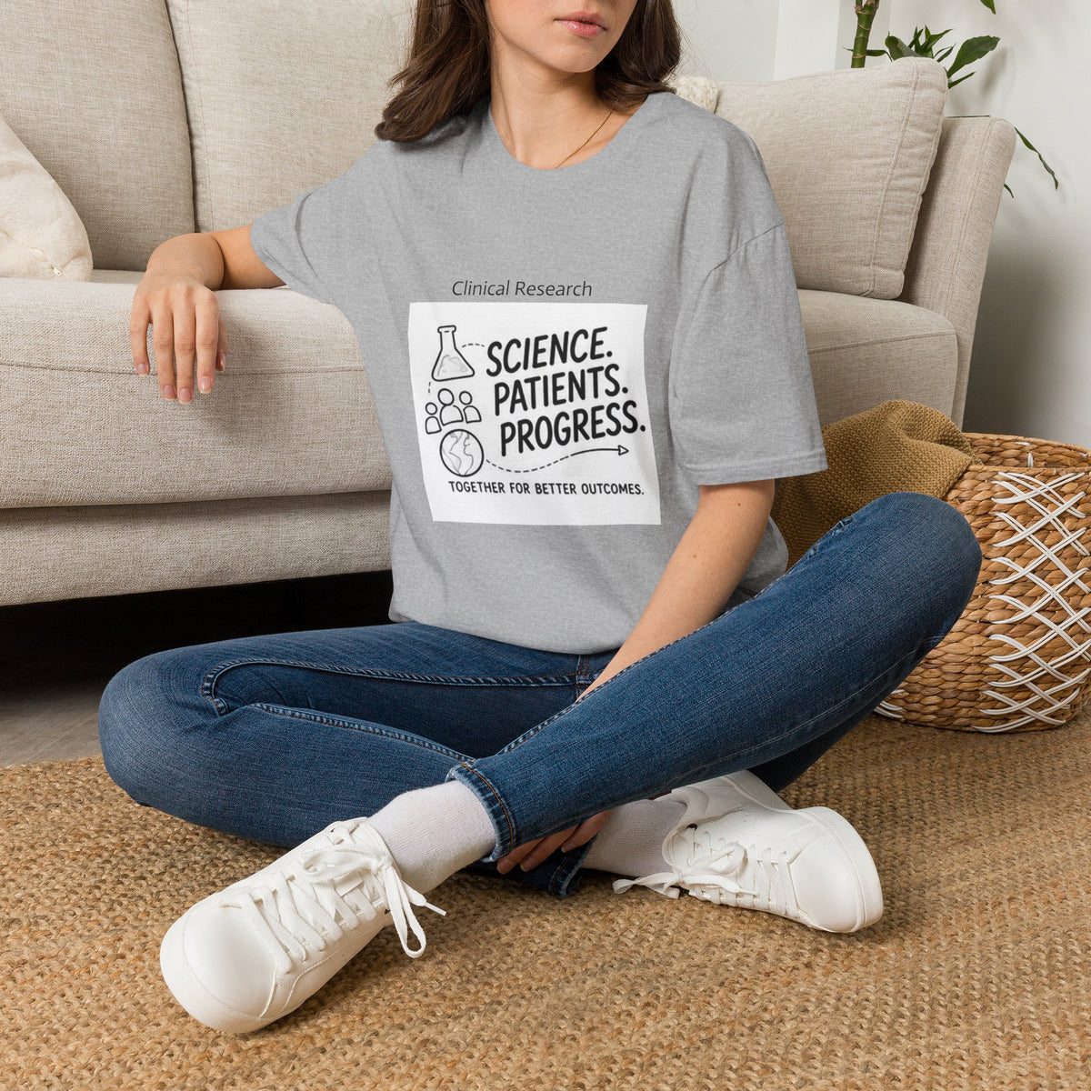 Clinical Research T-Shirt — "Science. Patients. Progress." Tee for Researchers & Healthcare Advocates