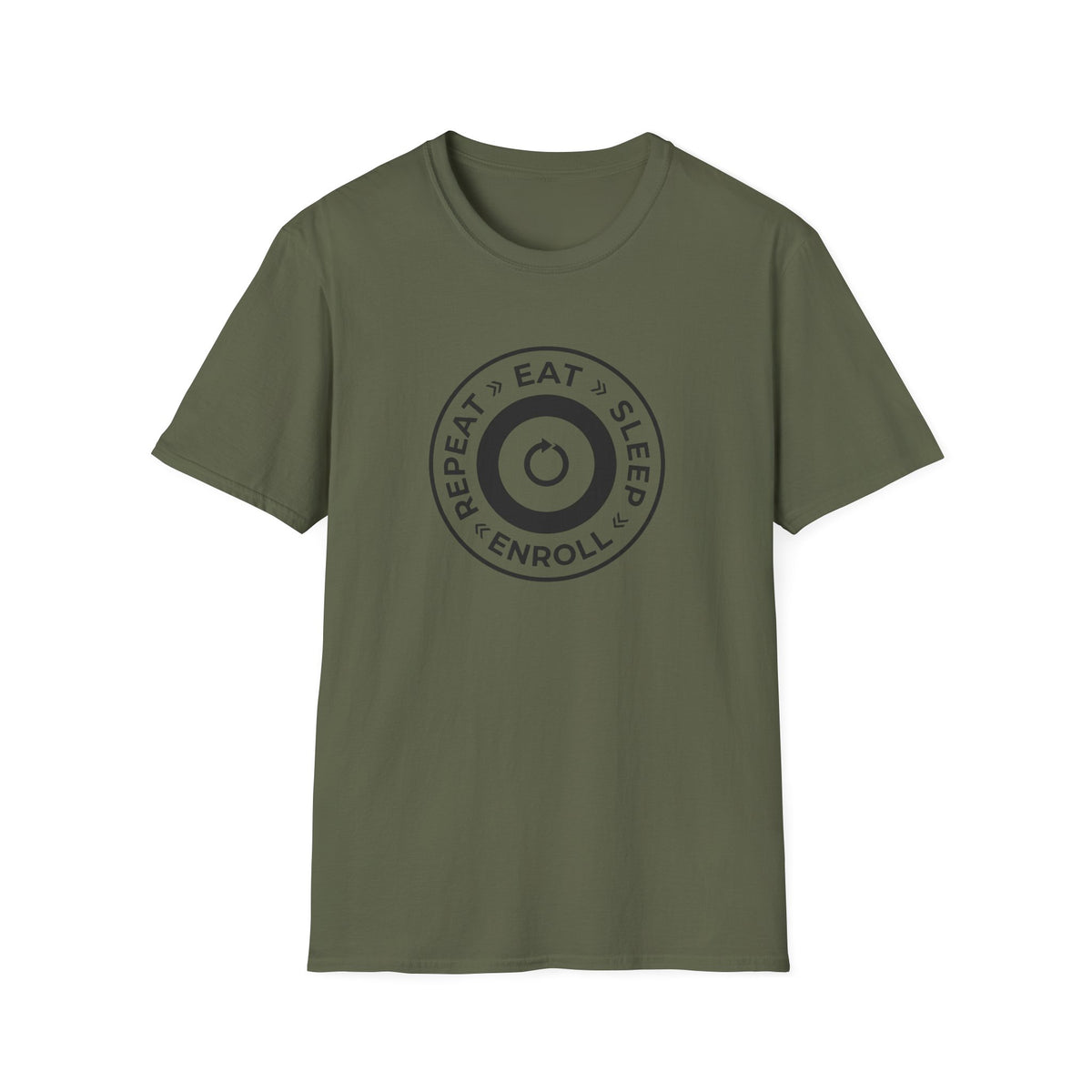 Eat Sleep Enroll T-Shirt — College Student Enrollment Humor Tee