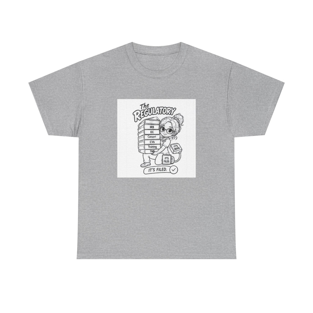 Regulatory Bear Graphic Tee — "It's Fine" Cute Cartoon T-Shirt