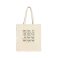 Researcher Acronym Tote Bag - Canvas Grid of Lab & Office Abbreviations