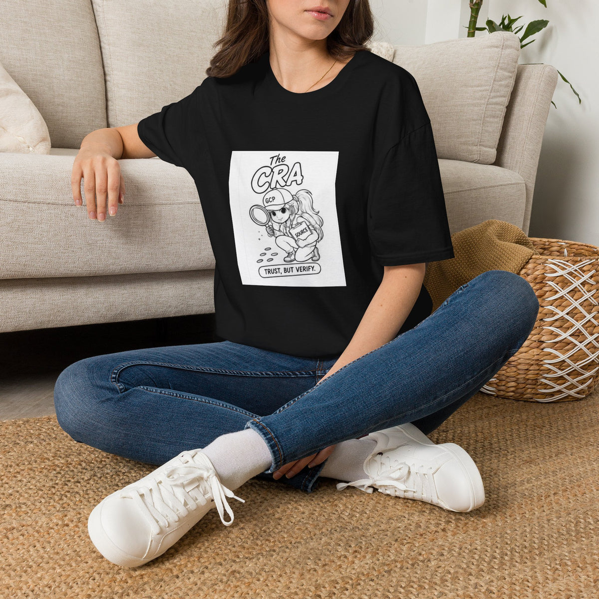 Detective Crew T‑Shirt – “The CRA” Vintage Cartoon Magnifying Glass Design