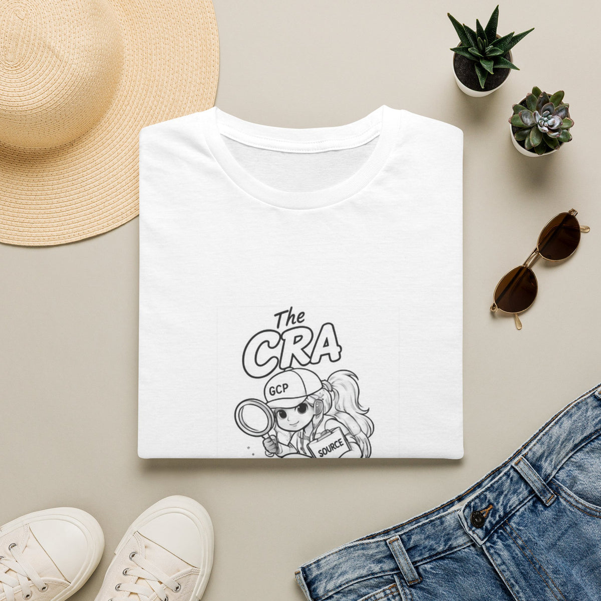Detective Crew T‑Shirt – “The CRA” Vintage Cartoon Magnifying Glass Design