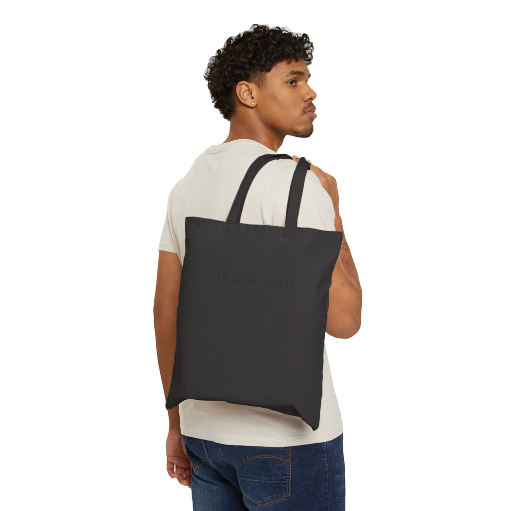 Canvas Tote — “Double-Blind Still Observing” Minimalist Research Tote