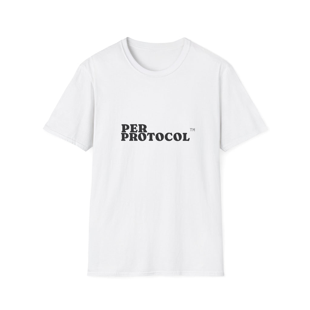 Per Protocol T-Shirt — Minimalist Text Graphic Tee