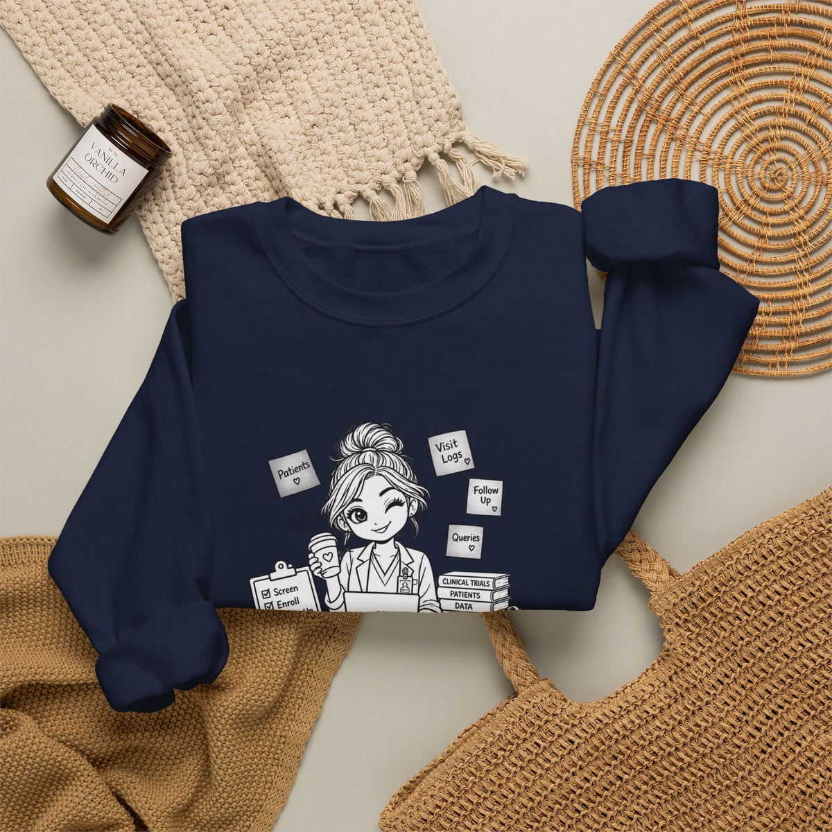 Coordinator Crewneck Sweatshirt — "The Coordinator" Cute Office Planner Graphic