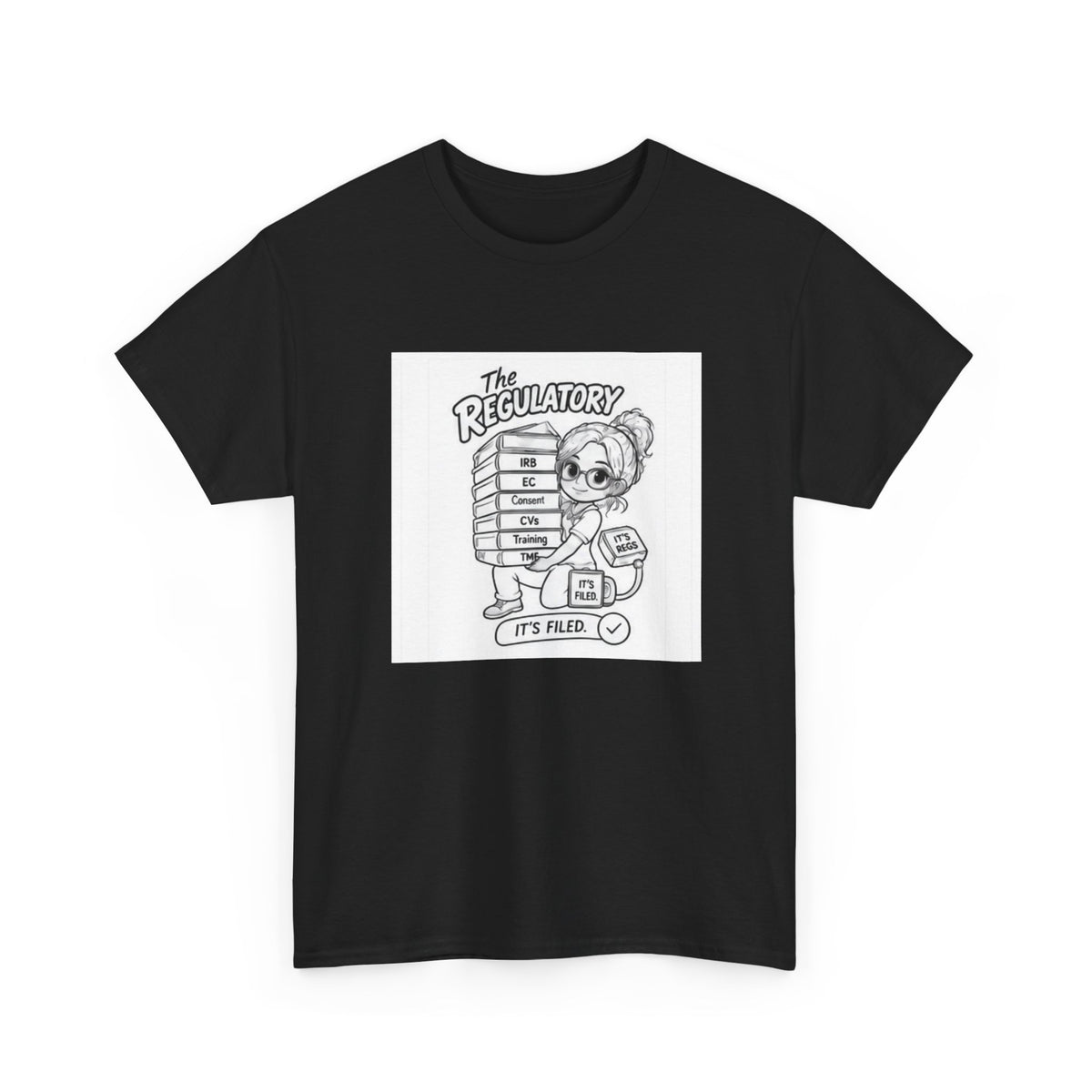 Regulatory Bear Graphic Tee — "It's Fine" Cute Cartoon T-Shirt