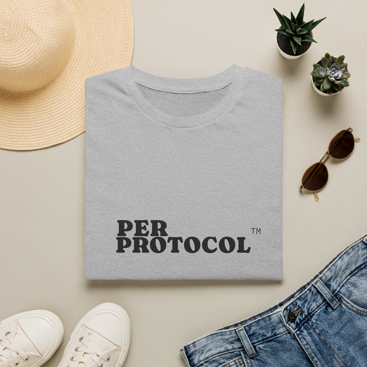 Per Protocol T-Shirt — Minimalist Text Graphic Tee
