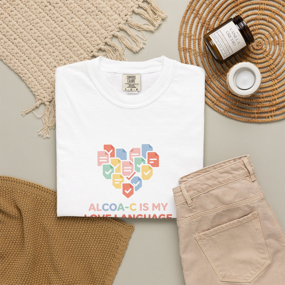 T-Shirt — "Alcoa-c Is My Love Language" Heart Design