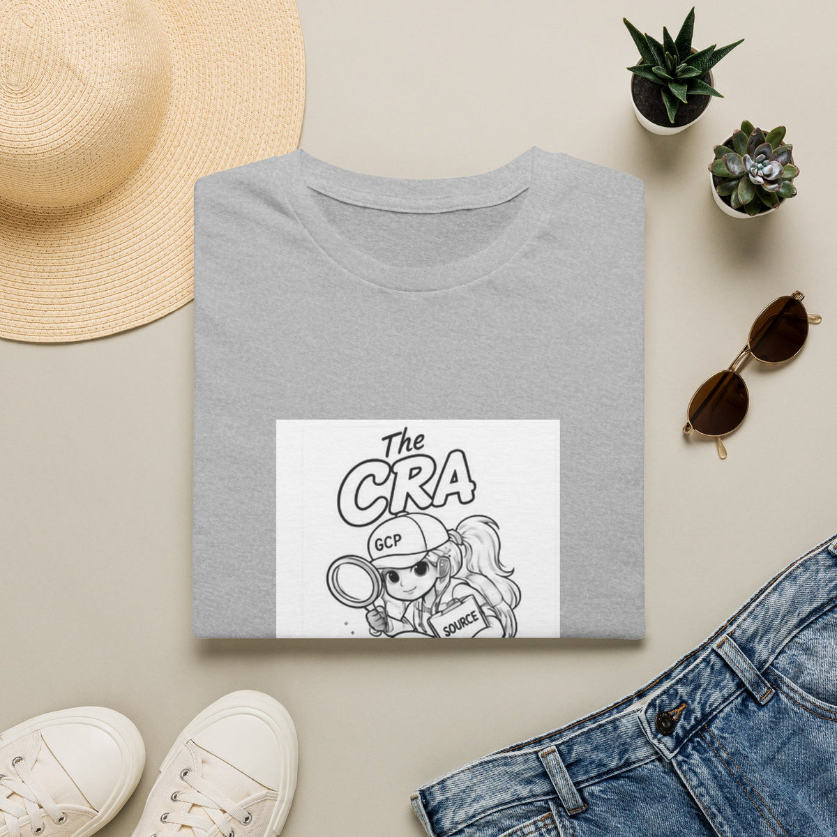 Detective Crew T‑Shirt – “The CRA” Vintage Cartoon Magnifying Glass Design