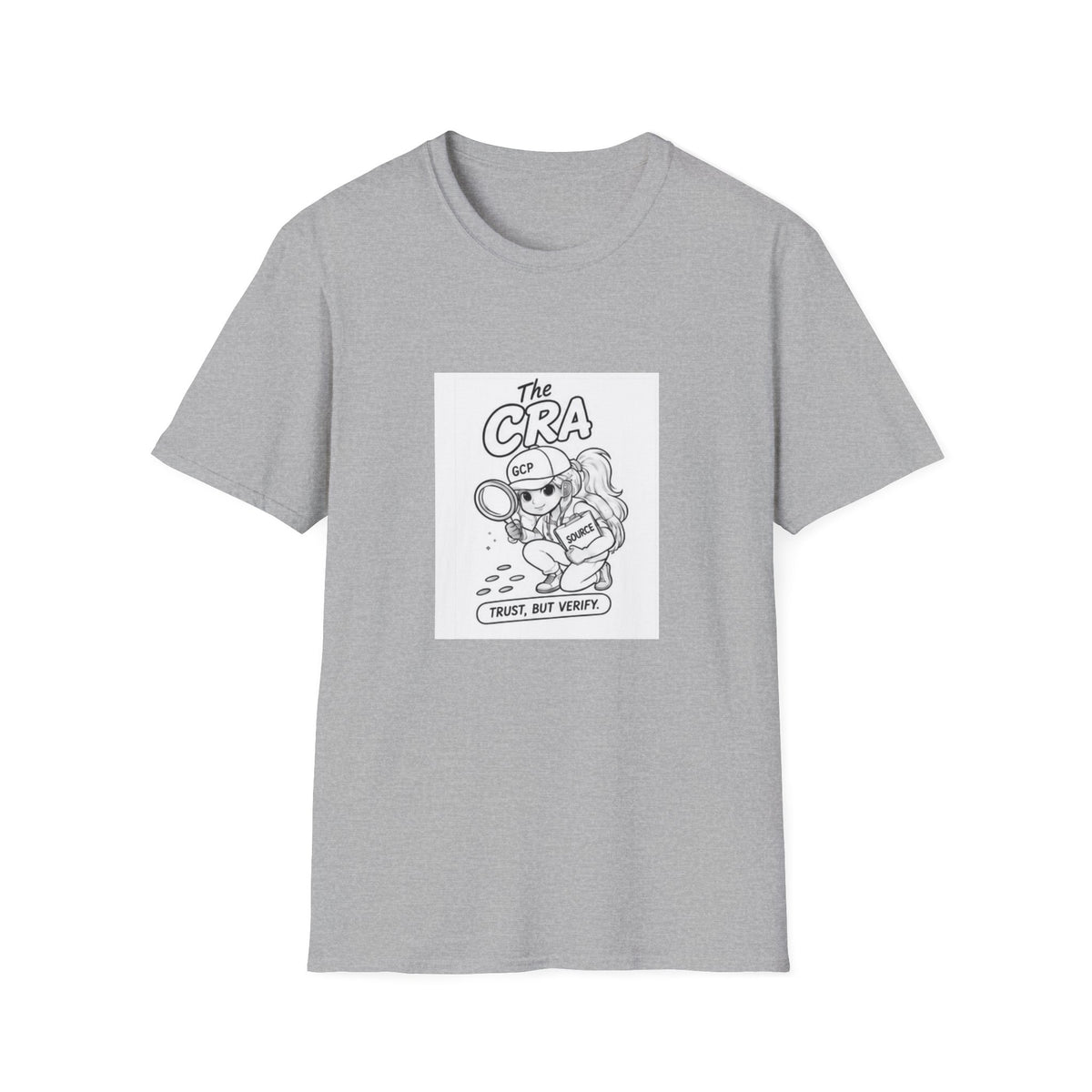 Detective Crew T‑Shirt – “The CRA” Vintage Cartoon Magnifying Glass Design