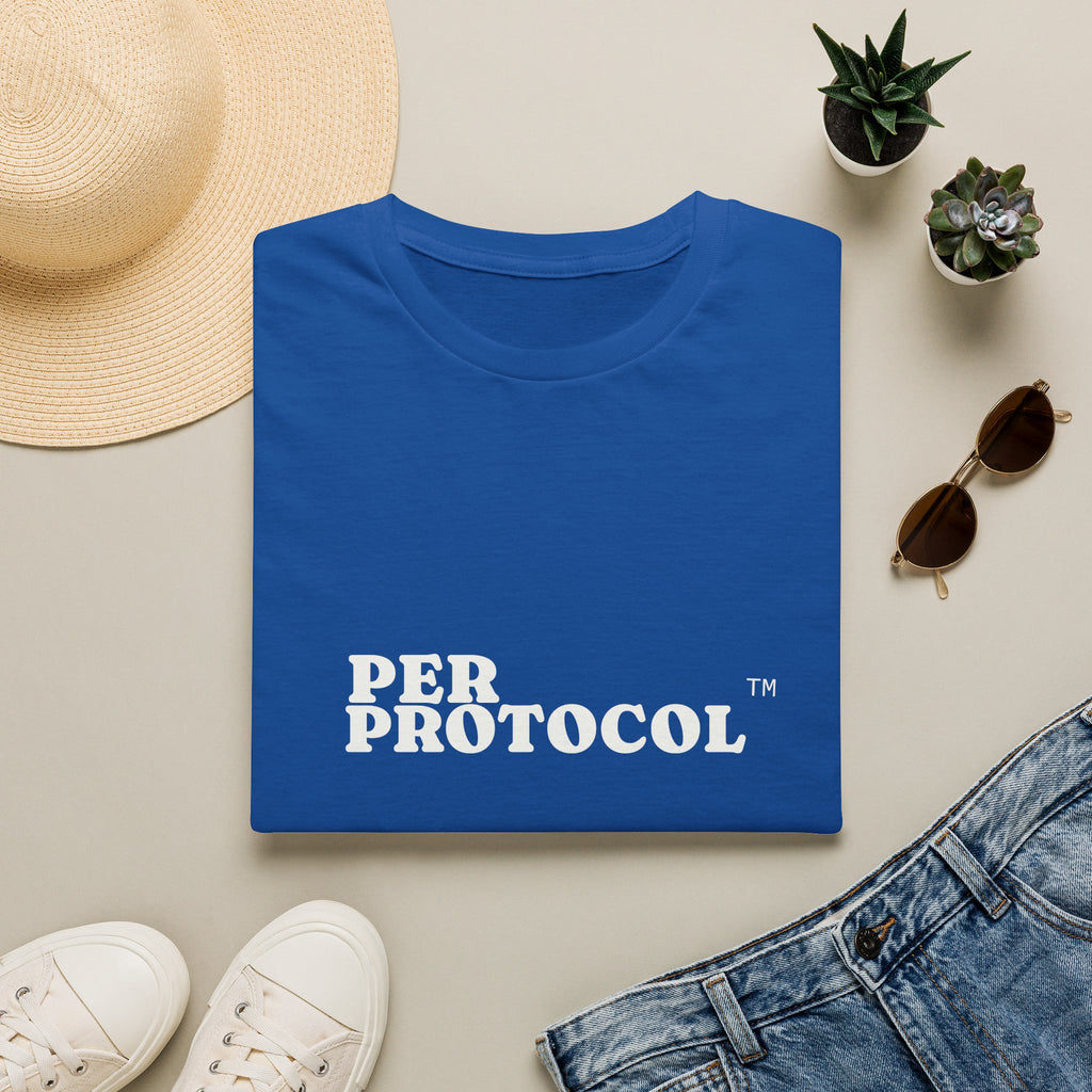 Per Protocol T-Shirt — Minimalist Text Graphic Tee