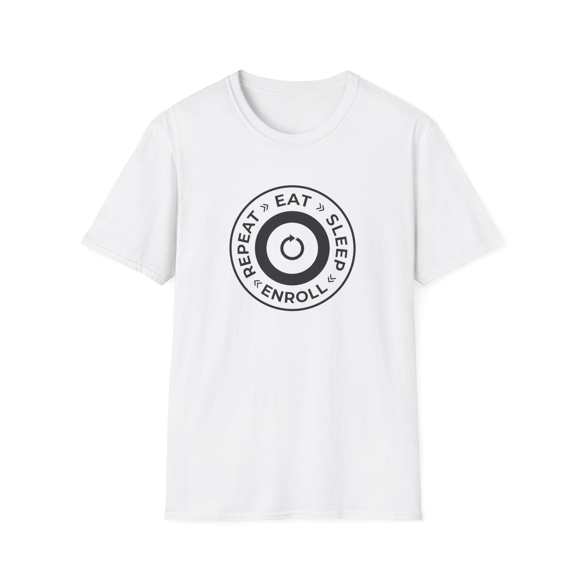 Eat Sleep Enroll T-Shirt — College Student Enrollment Humor Tee