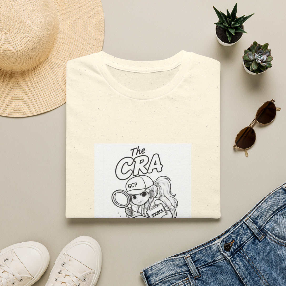 Detective Crew T‑Shirt – “The CRA” Vintage Cartoon Magnifying Glass Design