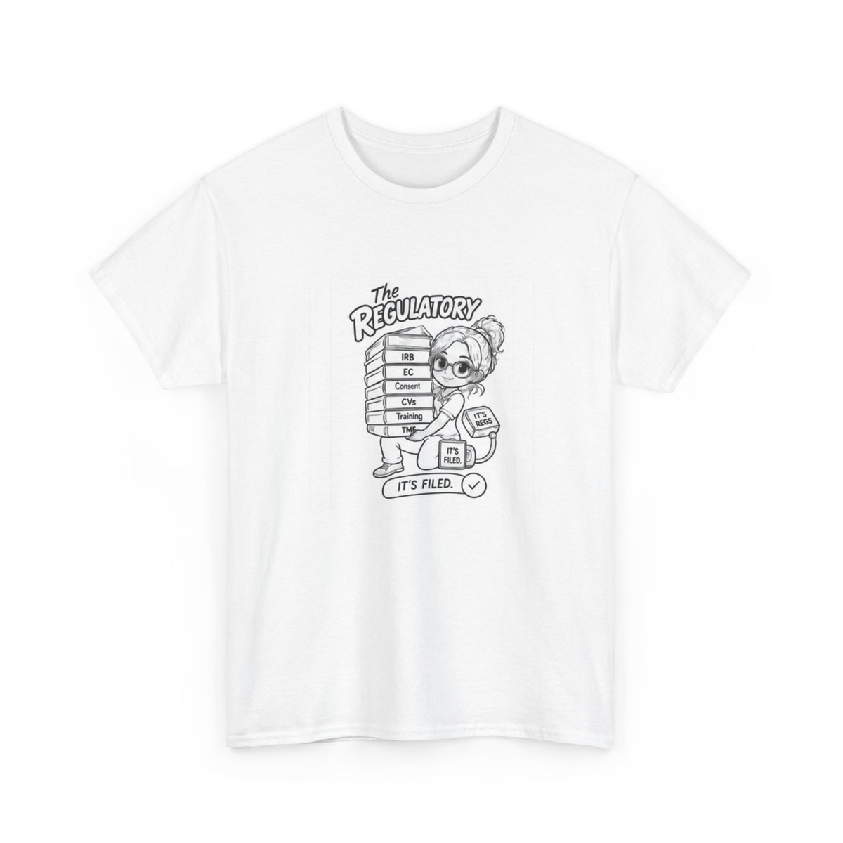 Regulatory Bear Graphic Tee — "It's Fine" Cute Cartoon T-Shirt