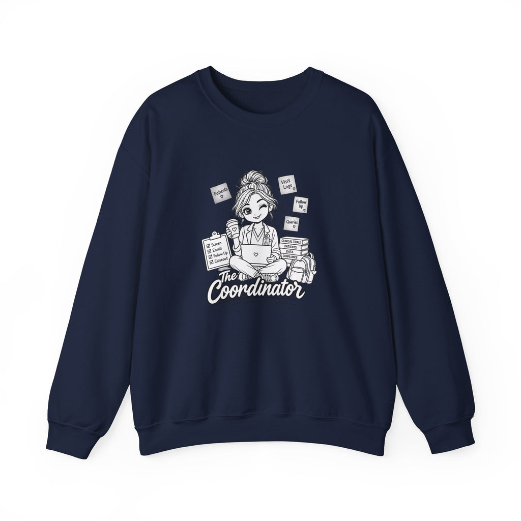Coordinator Crewneck Sweatshirt — "The Coordinator" Cute Office Planner Graphic