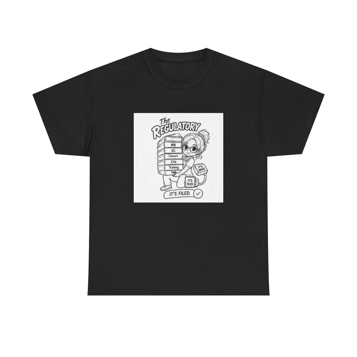 Regulatory Bear Graphic Tee — "It's Fine" Cute Cartoon T-Shirt