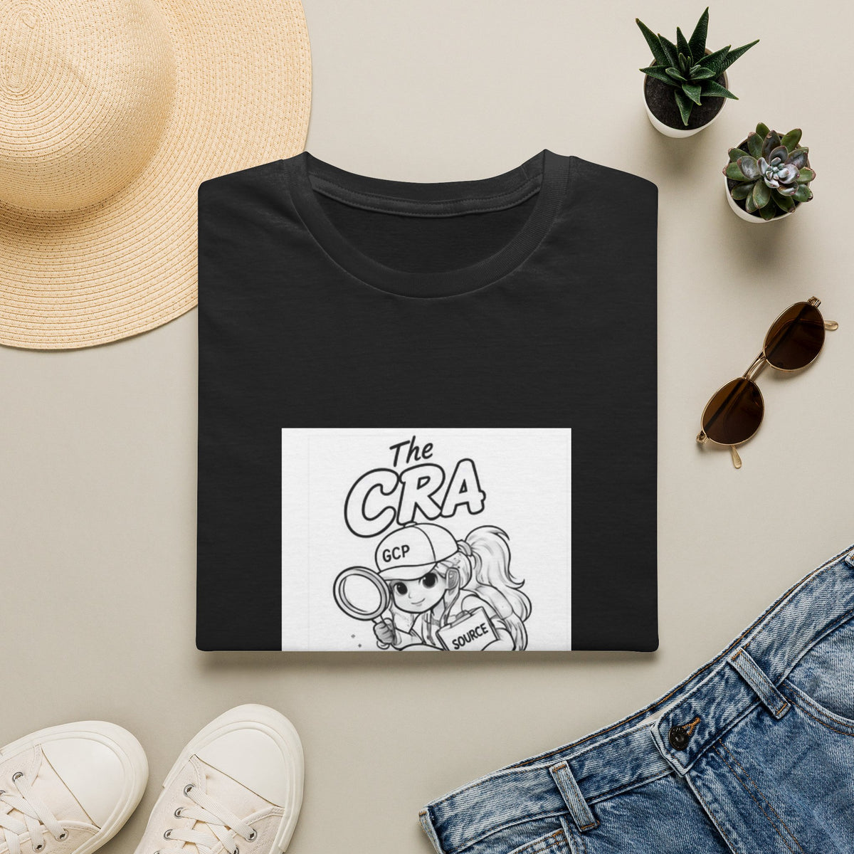 Detective Crew T‑Shirt – “The CRA” Vintage Cartoon Magnifying Glass Design