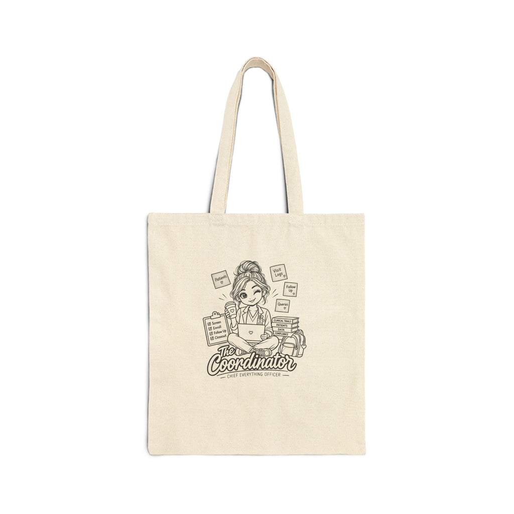 Coordinator Illustration Canvas Tote Bag – Funny Office Coordinator Gift