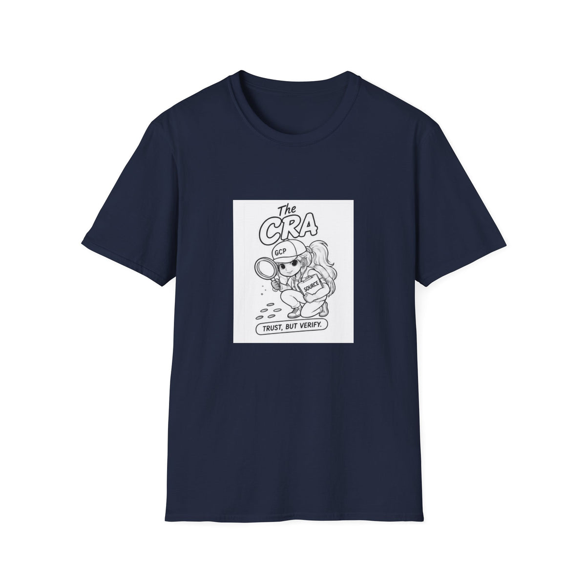 Detective Crew T‑Shirt – “The CRA” Vintage Cartoon Magnifying Glass Design