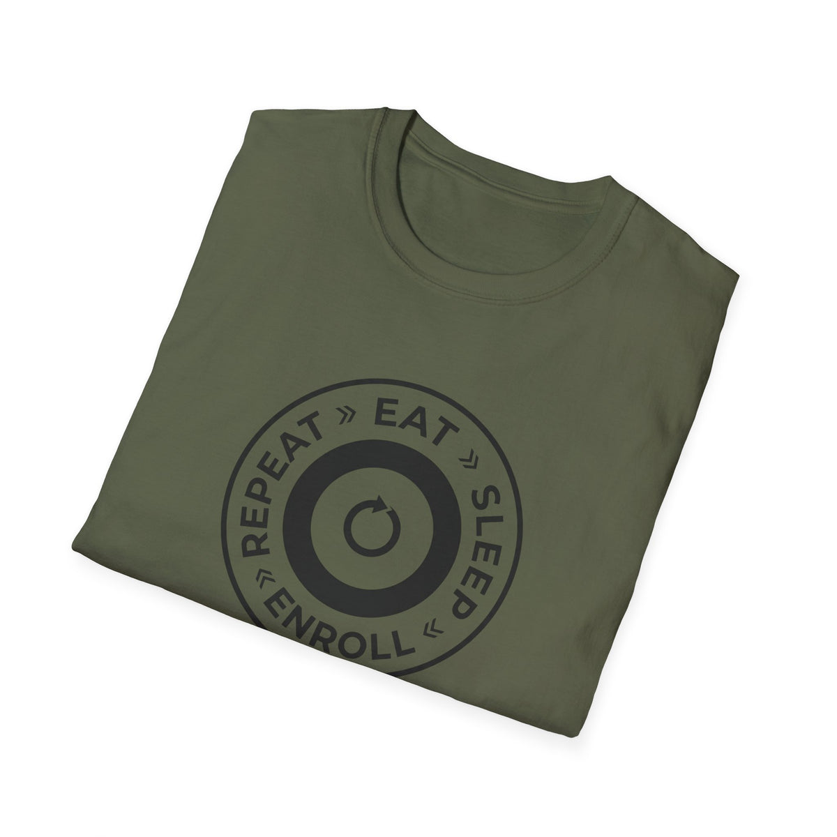 Eat Sleep Enroll T-Shirt — College Student Enrollment Humor Tee