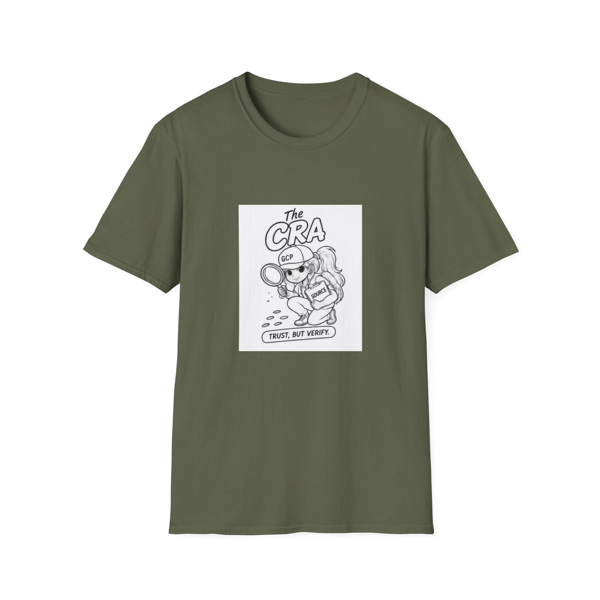 Detective Crew T‑Shirt – “The CRA” Vintage Cartoon Magnifying Glass Design