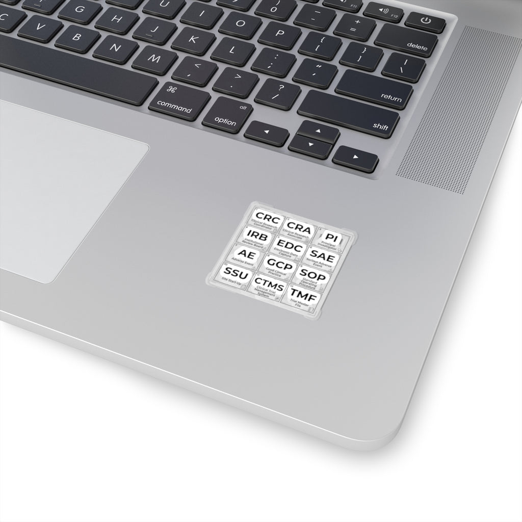 Clinical Research Acronym Stickers — Kiss-Cut Sticker Sheet