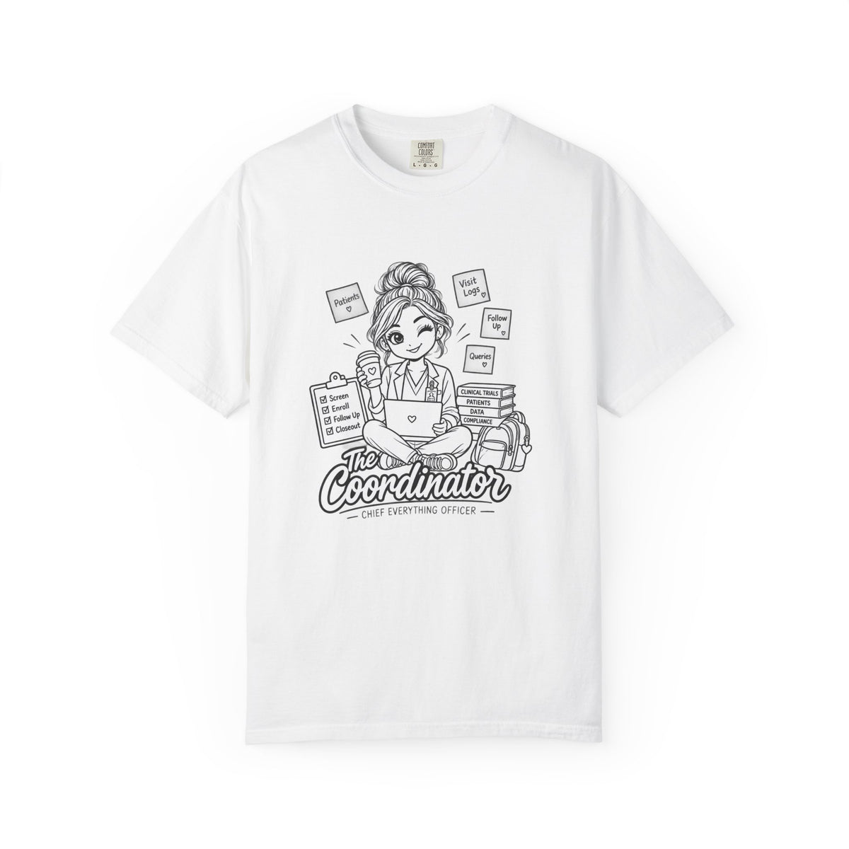 Coordinator T-Shirt — "The Coordinator: Chief Everything Officer" Cute Planner Graphic Tee for Organizers, Event Planners & Office Staff