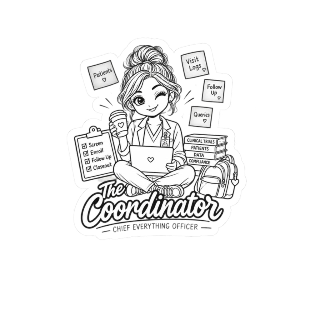 Coordinator Sticker — “The Coordinator: Chief Everything Officer” Cute Planner/Work Laptop Kiss-Cut Sticker for Admins & Healthcare [...]