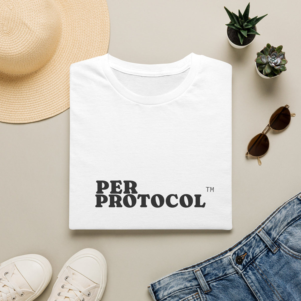 Per Protocol T-Shirt — Minimalist Text Graphic Tee