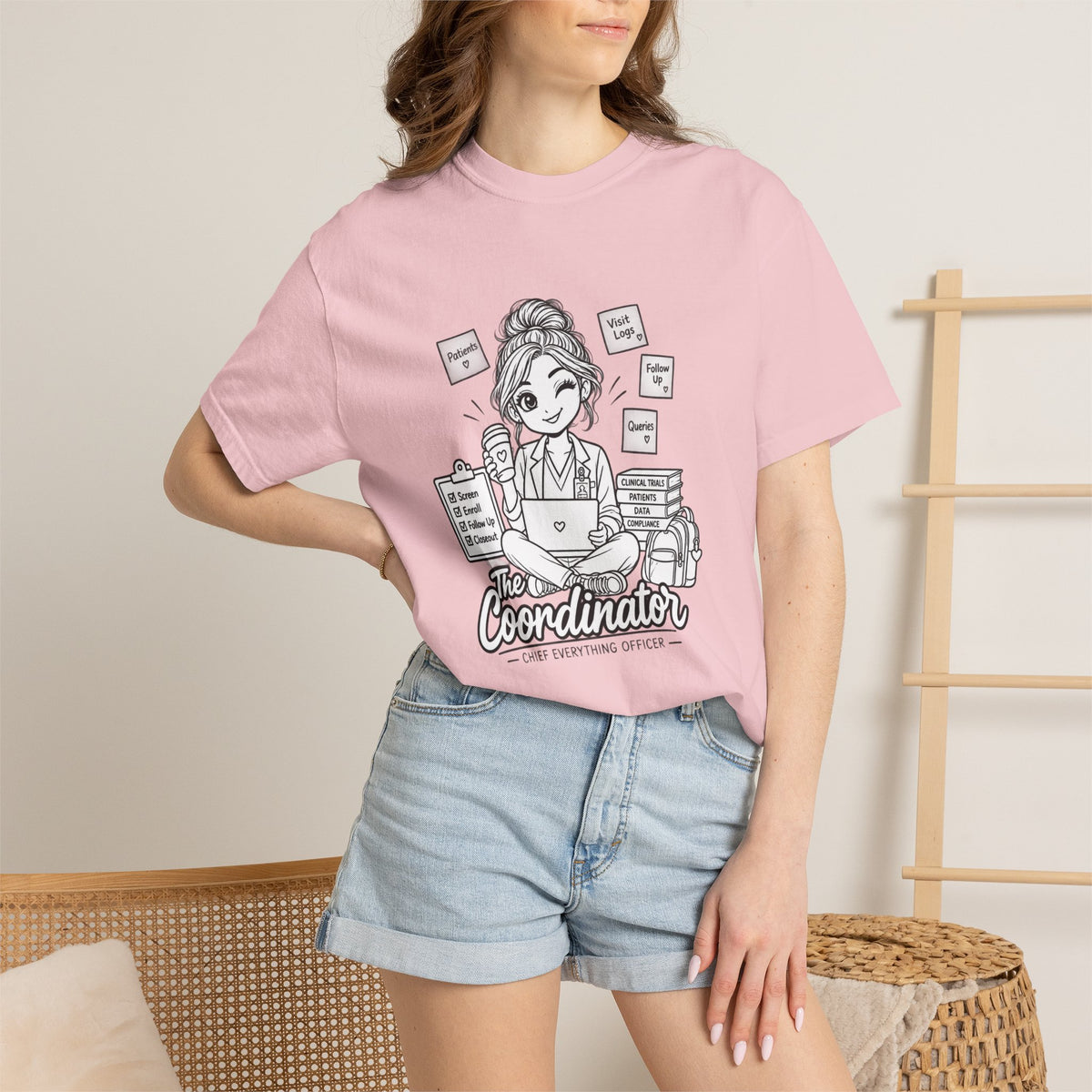 Coordinator T-Shirt — "The Coordinator: Chief Everything Officer" Cute Planner Graphic Tee for Organizers, Event Planners & Office Staff