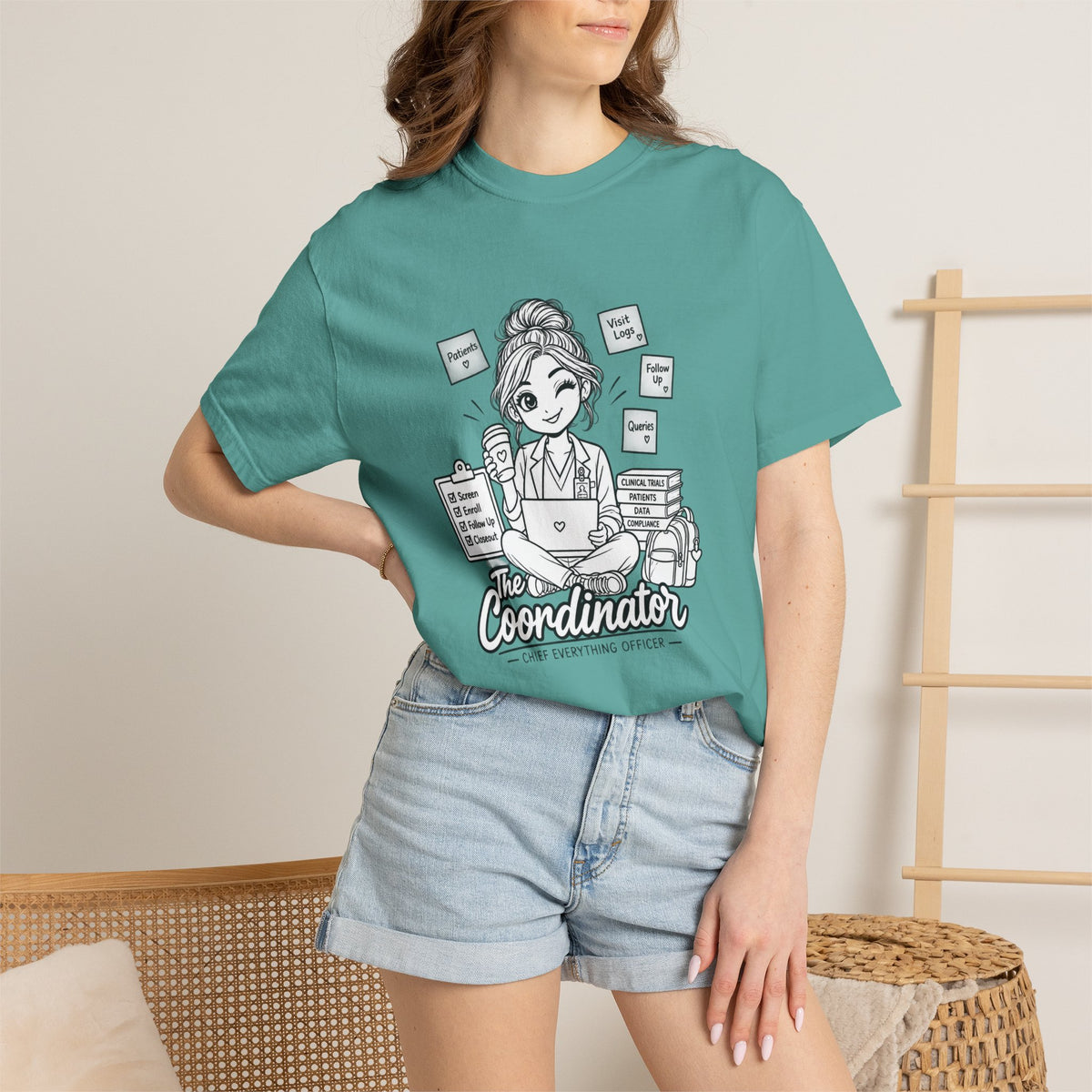 Coordinator T-Shirt — "The Coordinator: Chief Everything Officer" Cute Planner Graphic Tee for Organizers, Event Planners & Office Staff