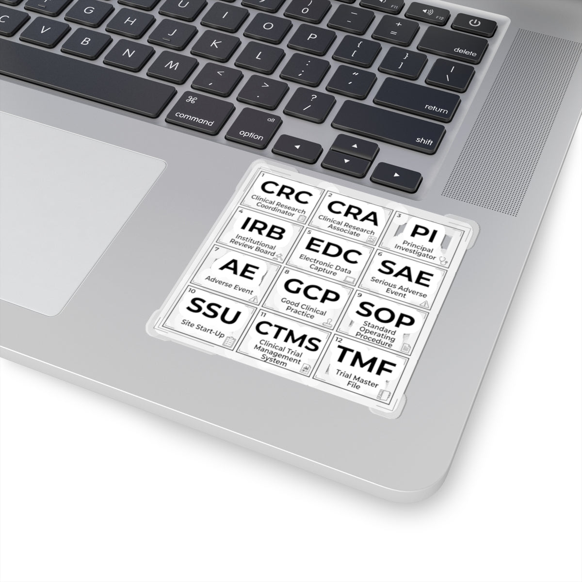 Clinical Research Acronym Stickers — Kiss-Cut Sticker Sheet