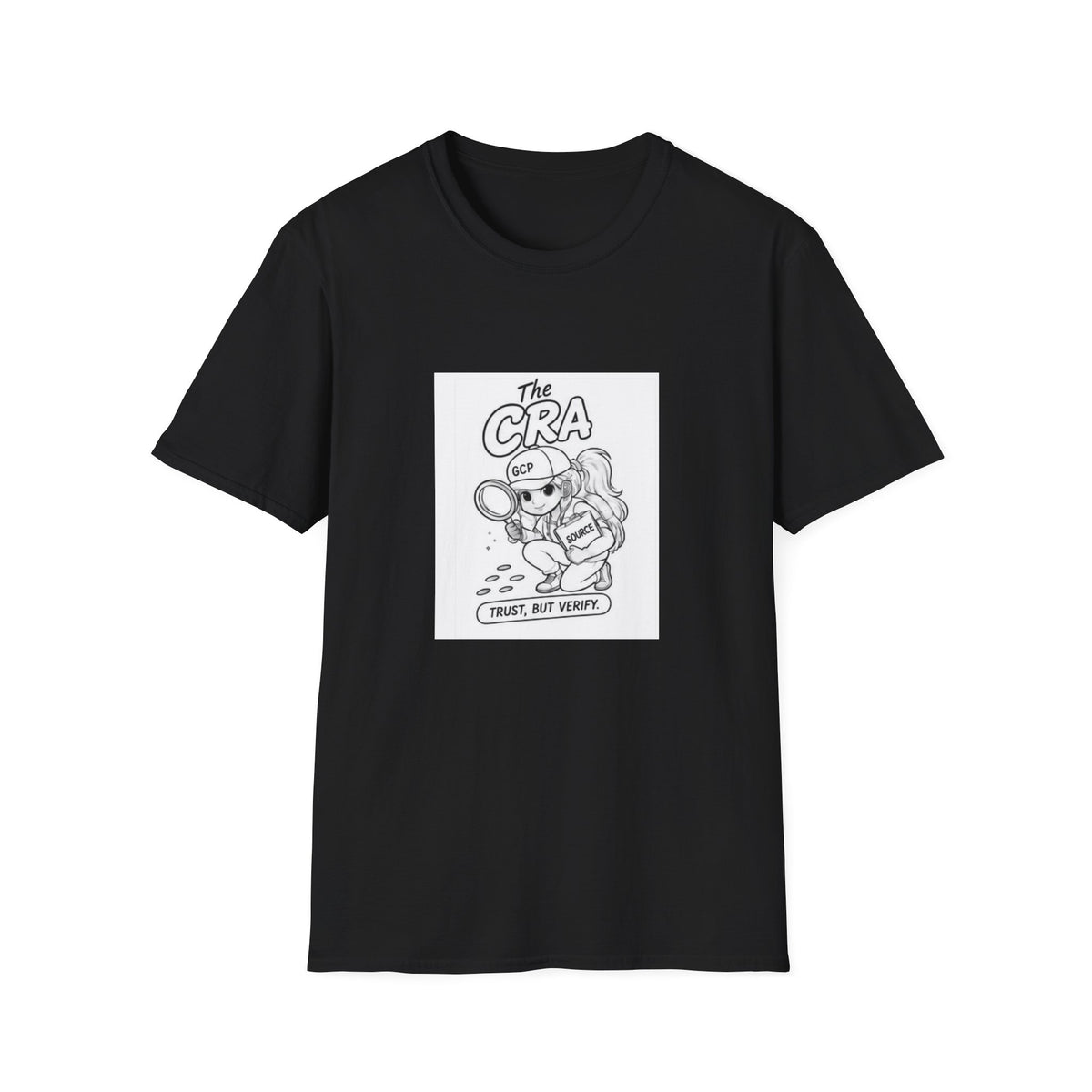 Detective Crew T‑Shirt – “The CRA” Vintage Cartoon Magnifying Glass Design